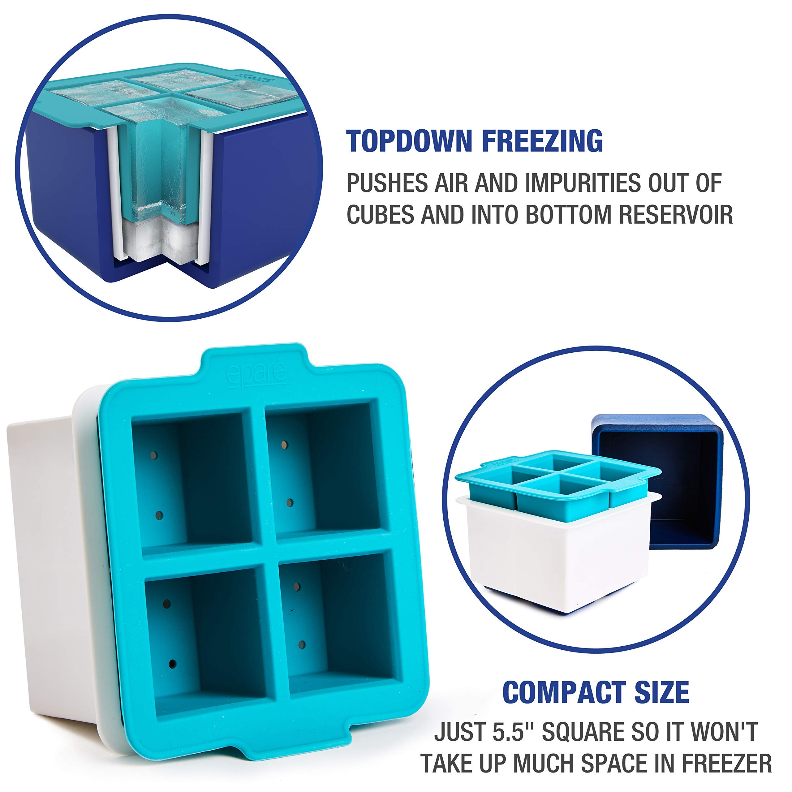 Amazon | Eparé クリアビッグアイスキューブメーカー – シリコン